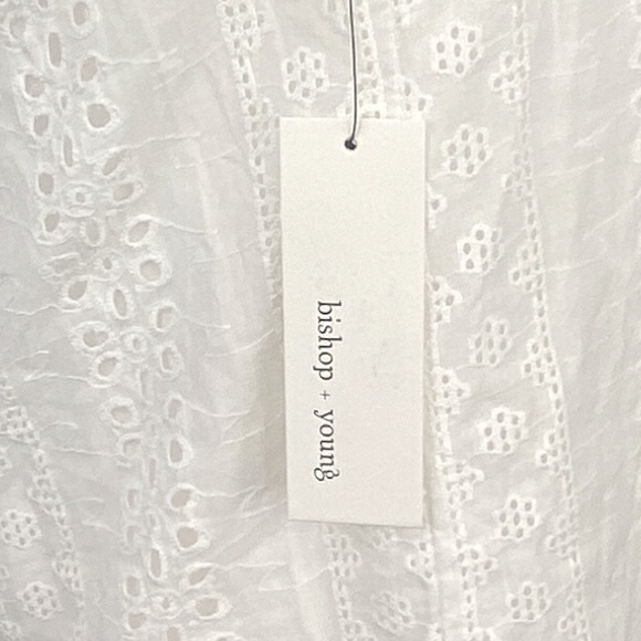 new WITH TAG BISHOP + YOUNG EYELET RUFFLE OFF THE SHOULDER DRESS - Picture 6 of 10